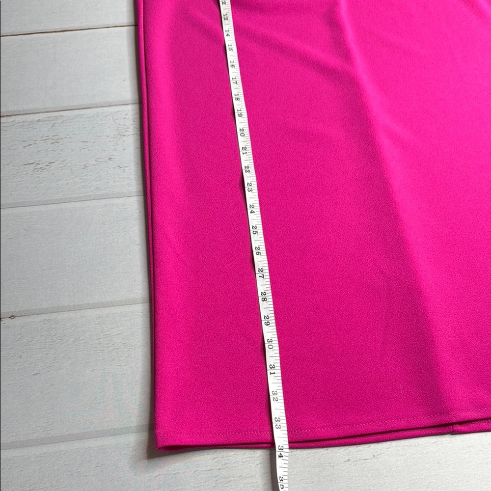 She + Sky Hot Pink Short Sleeve Shift Dress - Picture 7 of 7